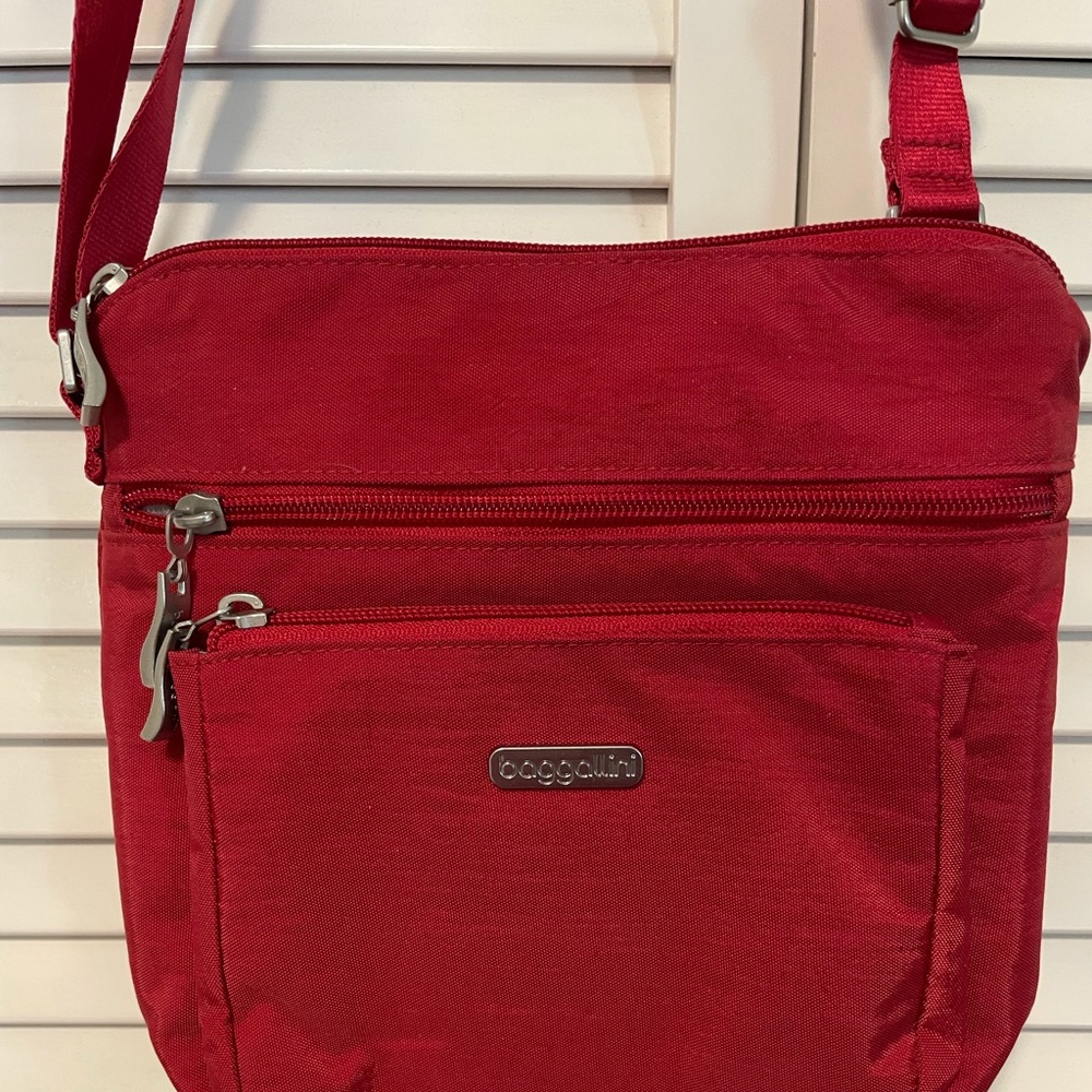 Apple Red Crossbody Bag with Wristlet